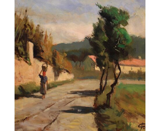 Italian landscape painting signed by C. Filippelli