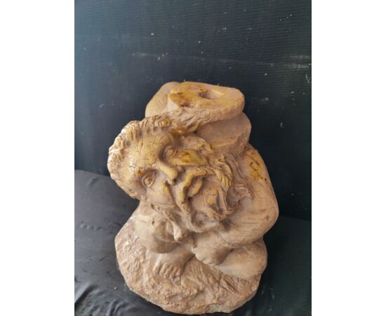 Meraviglioso antico basamento d'acquasantiera d'altare in marmo nembro tabaccon - H 39 cm - Venezia