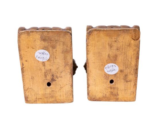 Pair of golden shelf brackets - O/6183 -