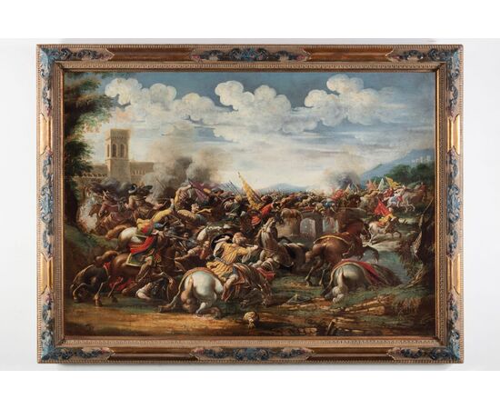 Battle scene between Turks and Christians