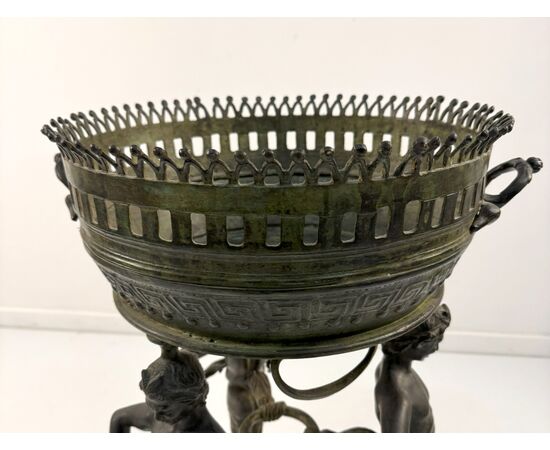 Burnished bronze planter, 19th century