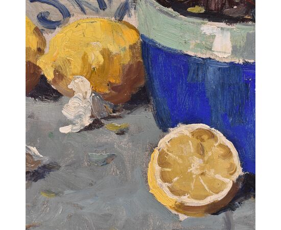 DIPINTI ANTICHI CON FIORI DI ROSE E AZALEE, NATURE MORTE, OLIO SU TELA, INIZIO NOVECENTO, ART DECO. (QF682)   