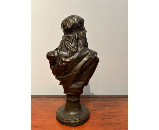 Bronze bust of an oriental man