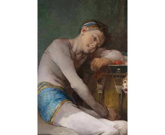Painting by Francois Reynaud (Marseille 1825 – Paris 1909), “After the Show”