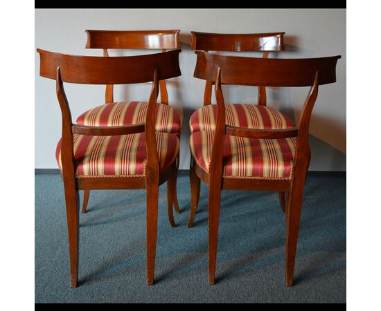Six 19th century chairs from Lucca