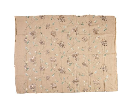 Embroidered linen panel - SN.