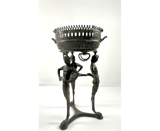 Burnished bronze planter, 19th century