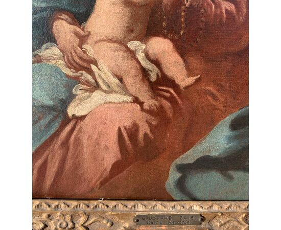 Pittore veneziano (XVIII sec.) - Madonna con Bambino.