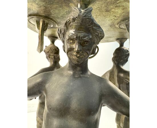 Burnished bronze planter, 19th century
