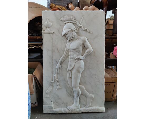 Bassorilievo Neoclassico finemente scolpito - 65 x 105 cm - Marmo di Carrara Calacatta