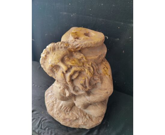 Meraviglioso antico basamento d'acquasantiera d'altare in marmo nembro tabaccon - H 39 cm - Venezia