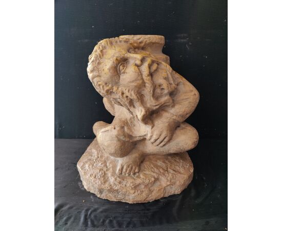 Meraviglioso antico basamento d'acquasantiera d'altare in marmo nembro tabaccon - H 39 cm - Venezia