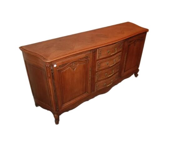 French 2-door sideboard with drawers from the late 1800s, Provençal style, in oak wood