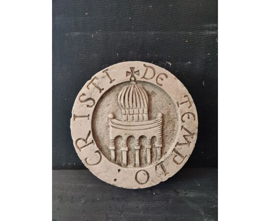Medaglione Templare - Cristi de Templo - Diametro 30 cm - Marmo d'Istria