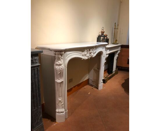 Three-shell fireplace with cast iron reducer and spark arrester proposals