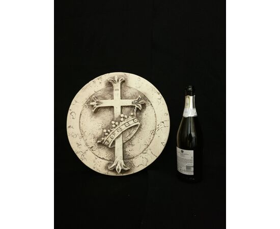 Medaglione Templare/Massonico - Diametro 38 cm - Marmo d'Istria