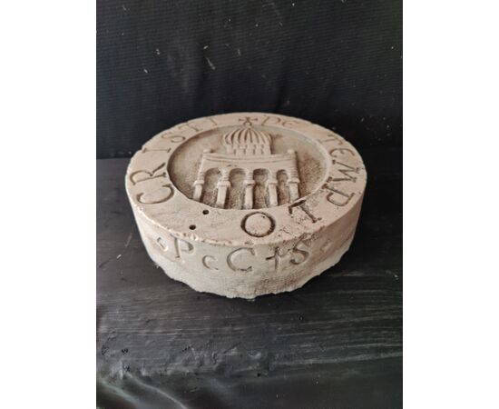 Medaglione Templare - Cristi de Templo - Diametro 30 cm - Marmo d'Istria