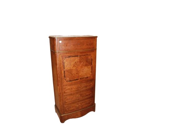 Secretaire stile Transizione del 1800 riccamente Intarsiato