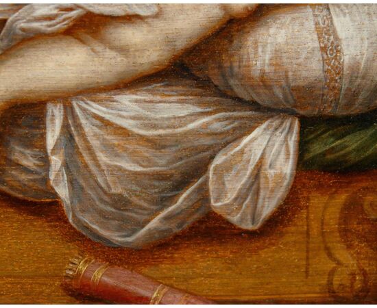 Workshop of Lambert Sustris (1515-1520 –1584 approx.), Venus and Cupid Spied on by a Satyr