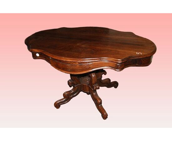 Louis Philippe style rosewood coffee table, 1800s, French