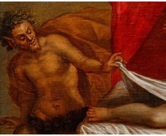 Workshop of Lambert Sustris (1515-1520 –1584 approx.), Venus and Cupid Spied on by a Satyr