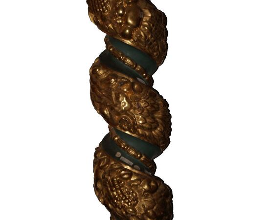 Pair of large Italian Baroque columns from the 17th century