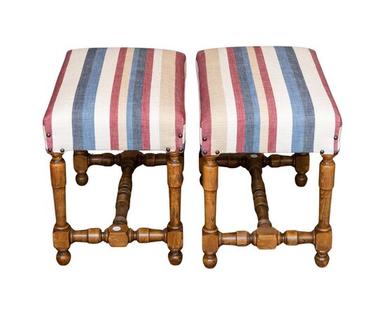 Pair of upholstered stools - M/1979.