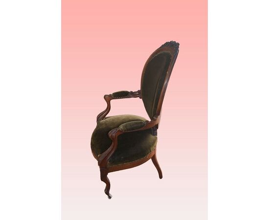Pair of mid-1800s French Louis Philippe armchairs in rosewood