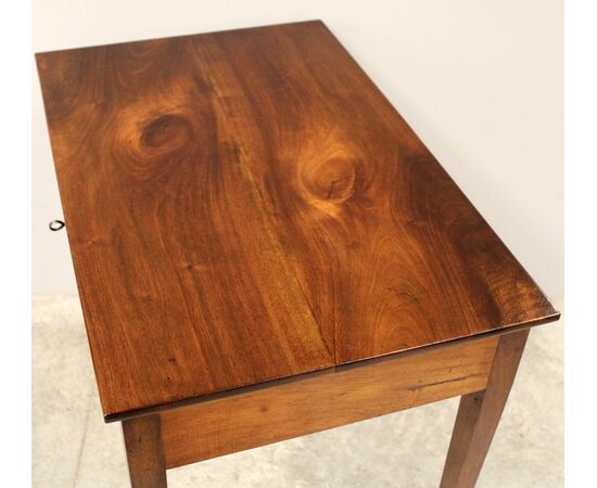 Antique Directoire walnut writing table - Italy, 19th century