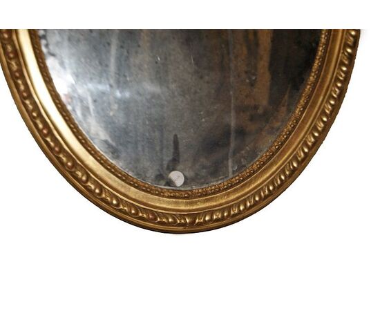 Antique Louis XVI oval mirror from the 1800s