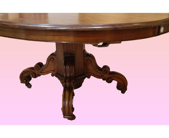 Antique Large Extendable Mahogany Louis Philippe Table from the 1800s