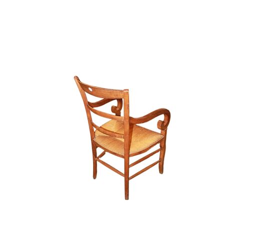 Poltrona Francese stile Provenzale del 1800 in Legno di Noce