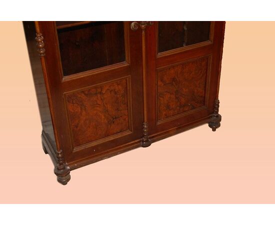 Biedermeier style display cabinet with mirrored back, Northern Europe, 1800s
