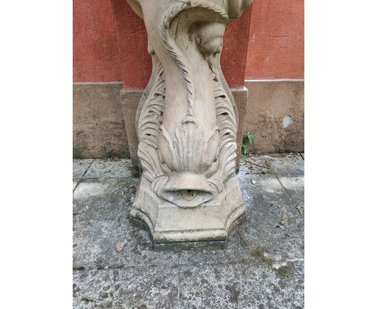 Prestigiosa fontana in marmo nembro - H 170 cm - Venezia