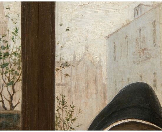 Ferdinando Brambilla (Milan, 1838-1921), Reading Nun