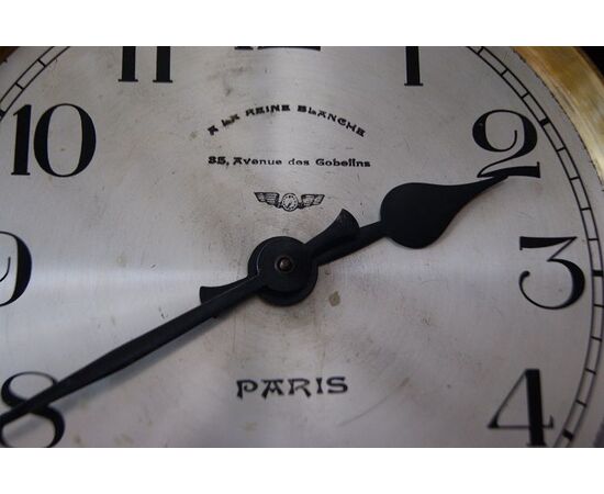 Early 20th century Art Deco style burl wood grandfather clock with bronze applications