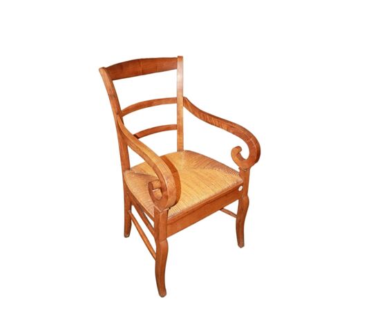 Poltrona Francese stile Provenzale del 1800 in Legno di Noce