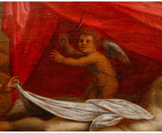 Workshop of Lambert Sustris (1515-1520 –1584 approx.), Venus and Cupid Spied on by a Satyr