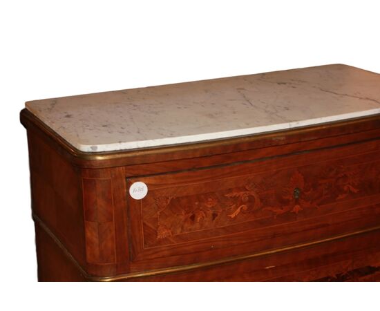 Secretaire stile Transizione del 1800 riccamente Intarsiato