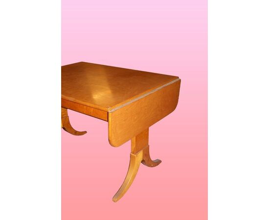 Tavolino con alette  Svedese stile Regency del 1800 in betulla