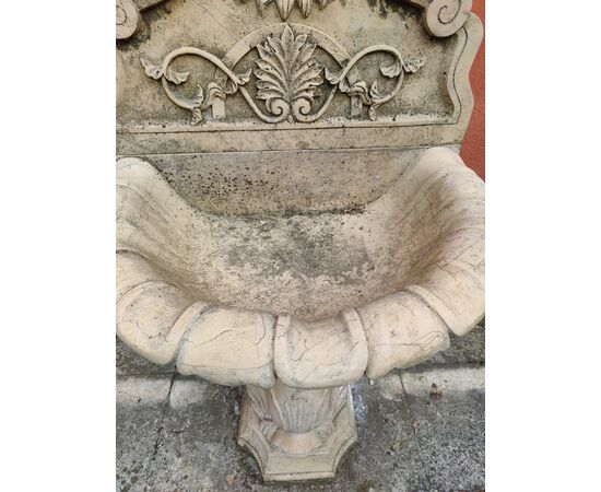 Prestigiosa fontana in marmo nembro - H 170 cm - Venezia
