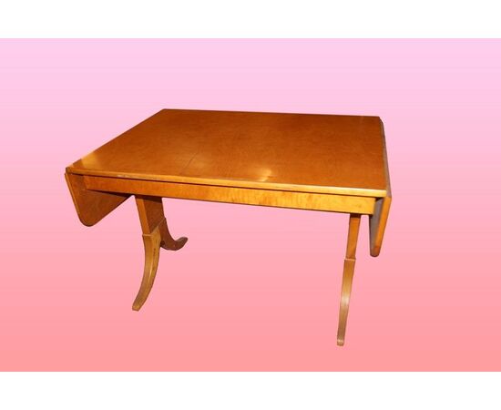 Tavolino con alette  Svedese stile Regency del 1800 in betulla
