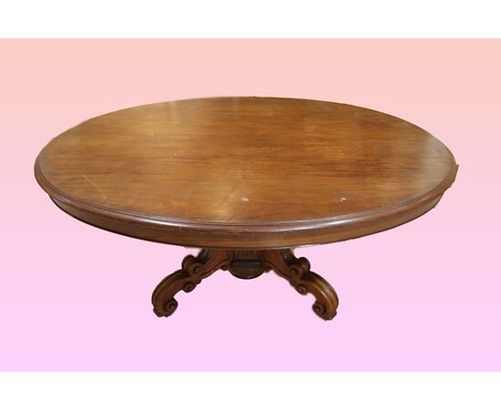 Antique Large Extendable Mahogany Louis Philippe Table from the 1800s