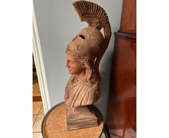 Terracotta bust depicting "ATHENA"