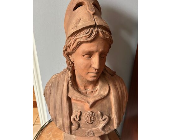 Terracotta bust depicting "ATHENA"