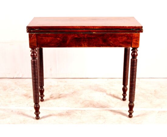 French Charles X style mahogany game table from the 1800s