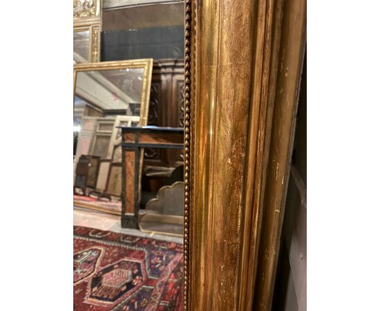 SPECC570 - Antique gilded mirror, '7/'800 period, measures cm W 101 x H 185