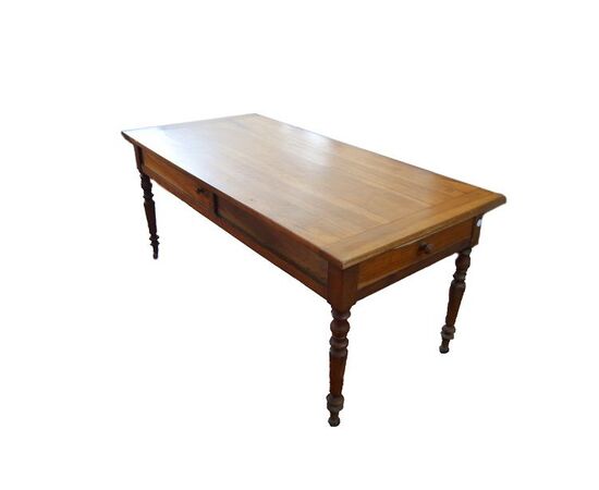 1800s French rustic cherry table