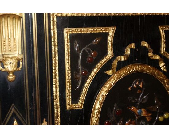 Stupendo Servante Boulle del 1800 con bronzi e pietre dure semipreziose