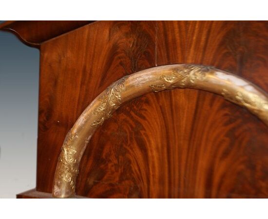 Antique North European Biedermeier style mirror from the first half of the 19th century with bronzes